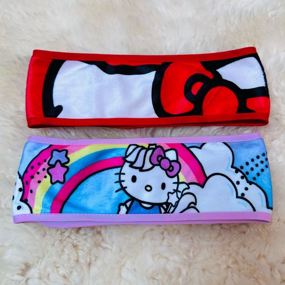 Set of 2 The Creme Shop x Hello Kitty Velcro Adjustable Spa Headbands - Picture 1 of 7